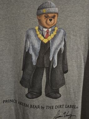 Prince Akeem Bear Graphic Tee - Gray